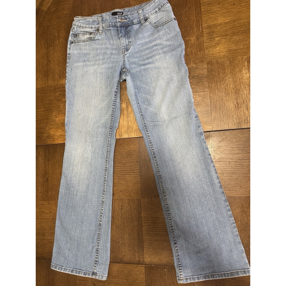 ANA Women's sz 8 Modern Boot Cut Blue Denim Jeans Stretch